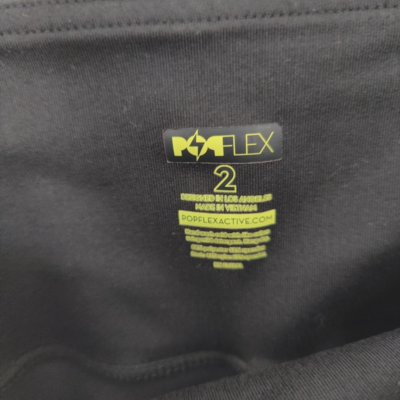 Popflex Ballet Active Leggings Black Sz 2 Cute and Stylish - Picture 9 of 9